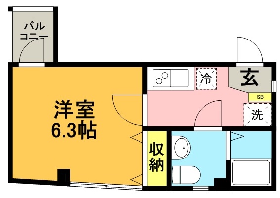 マリ・クレール浜田山 303号室 間取り