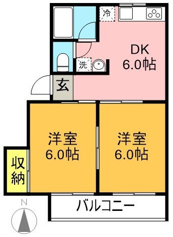 メゾンウェルストンⅠ 103号室 間取り
