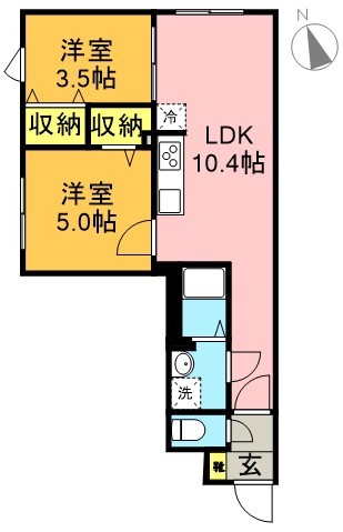 ウェルスクエア桜上水 403号室 間取り