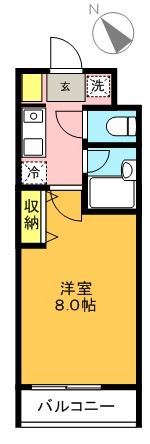 アロデミウ明大前 303号室 間取り