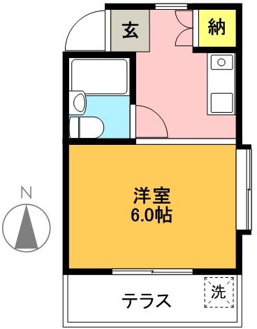 松原フラット 101号室 間取り