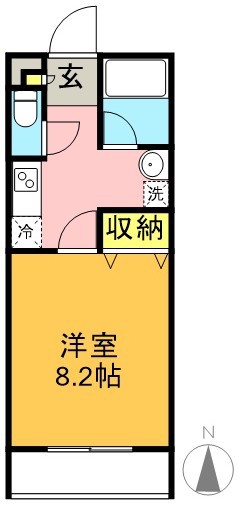 グリューンハイム 303号室 間取り