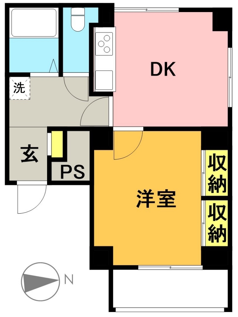 豪徳寺レジデンス（旧　ＹＫＢ赤堤） 401号室 間取り