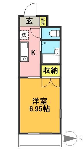 ファインクレスト富士見ヶ丘 201号室 間取り