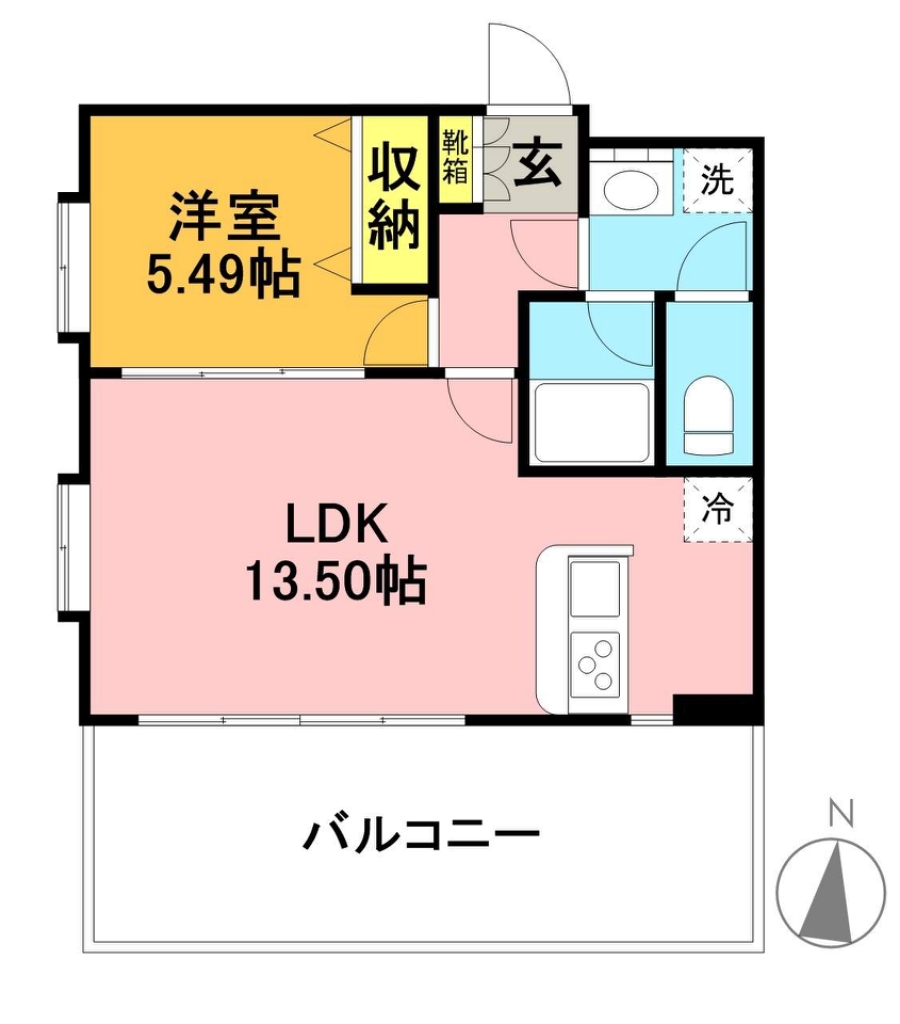 ＳＯＲＡＭＩ　ＴＥＲＲＡＣＥ　ＭＡＴＳＵＢＡＲＡ 203号室 間取り