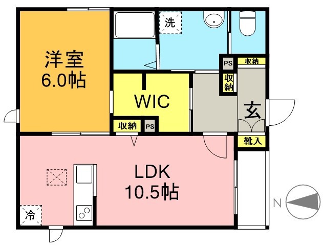 プレジオ明大前 201号室 間取り