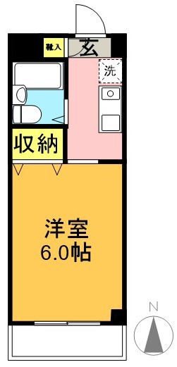 パープルハイム 302号室 間取り