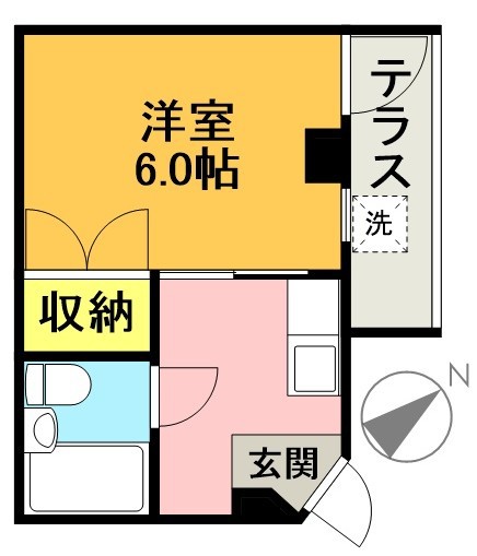唐木マンション 102号室 間取り