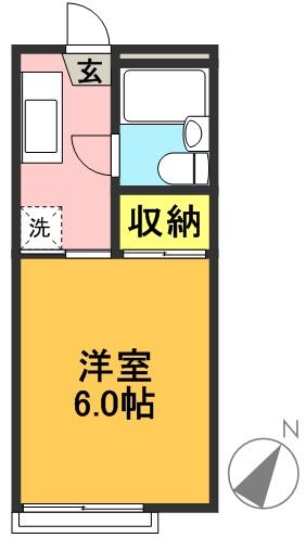 清和園 105号室 間取り