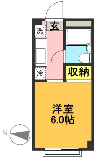 カトルセゾン明大前 204号室 間取り