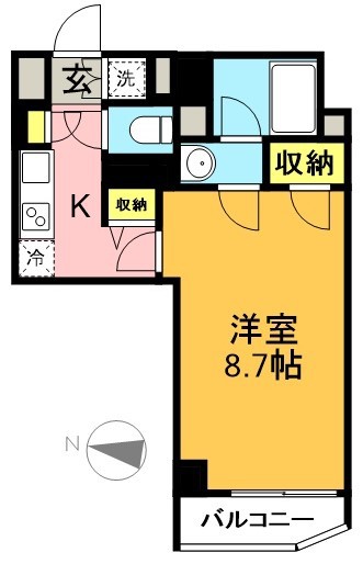 ルーブル明大前 505号室 間取り