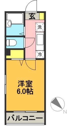 アスール 201号室 間取り