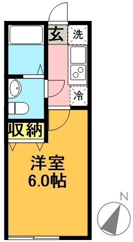 グランエッグス明大前ノース 104号室 間取り