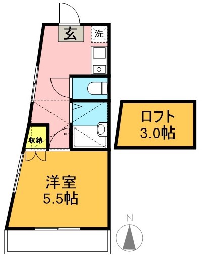 第二白亜館 201号室 間取り
