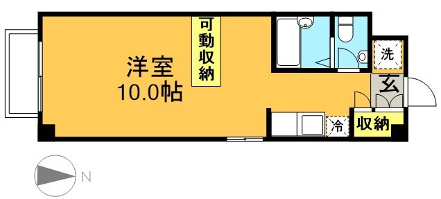北沢スタディオス 104号室 間取り