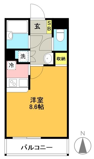 ロクサーヌ北沢 306号室 間取り