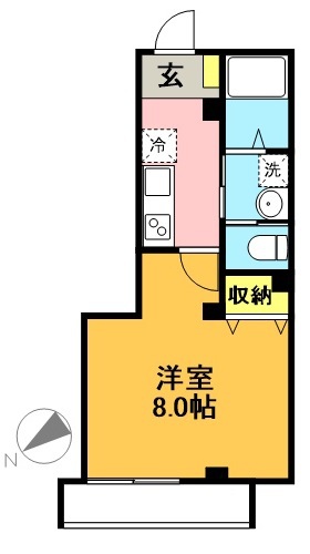 キューブ永福町 102号室 間取り