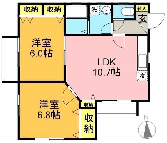 ラスコンデス 201号室 間取り