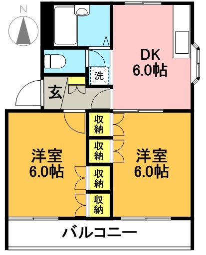 ドリーム東松原壱番館 302号室 間取り