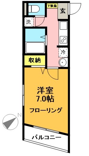 アベニール東松原 105号室 間取り