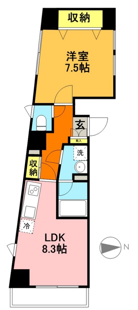 ハラスパジオ下北沢 203号室 間取り