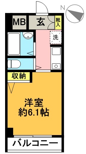 ベルエール代田 503号室 間取り