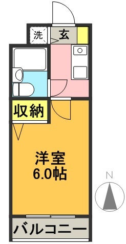 ウィンベルソロ梅ヶ丘 507号室 間取り