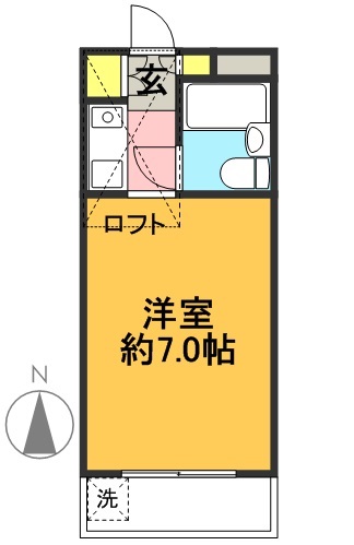 カーメル下高井戸 203号室 間取り