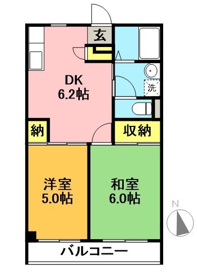 正吉マンション  204号室 間取り