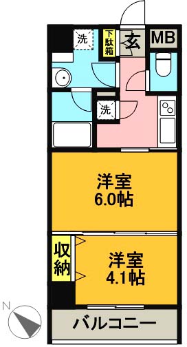 日神デュオステージ代田橋和泉通り 302号室 間取り