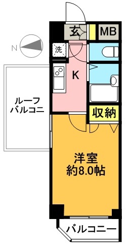 メインステージ高井戸 504号室 間取り