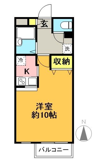 ゼフィール梅丘 202号室 間取り