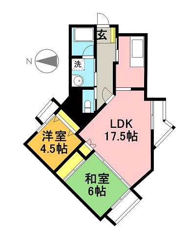 クレスト和泉 207号室 間取り