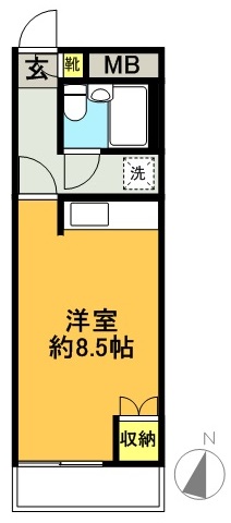 ラ・メゾン・ブランシェ服部 105号室 間取り