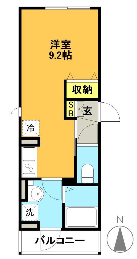 Casa　alla　moda 101号室 間取り