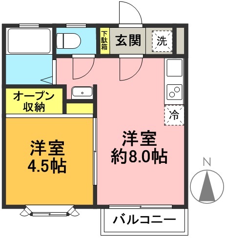 プレジオ代田 206号室 間取り
