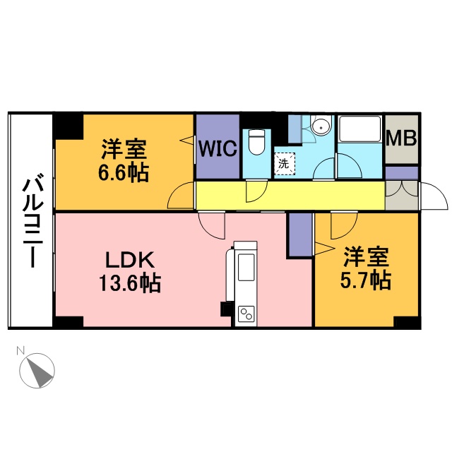 サンクレール高井戸 511号室 間取り