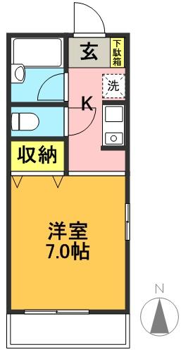 スプリングハイム浜田山 101号室 間取り