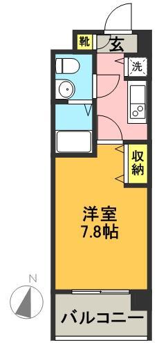 グランド・ガーラ代田橋 13階号室 間取り