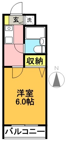 ウィンベルソロ梅ヶ丘 414号室 間取り