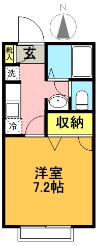 グリーンウィンド 202号室 間取り