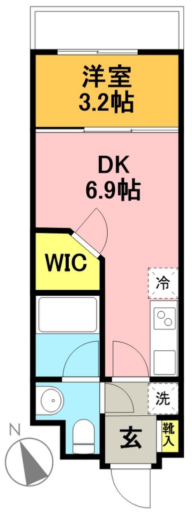 Ｖｉｌｌｅ　Ｇｒａｃｅ永福町 102号室 間取り