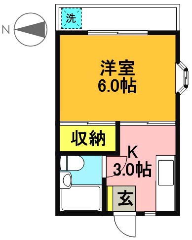 キャスル代田 A208号室 間取り
