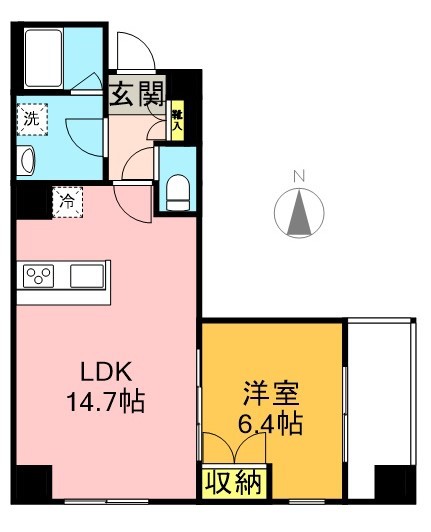 ＬＯＣ’Ｓ　ＤＡＩＴＡＢＡＳＨＩ 603号室 間取り