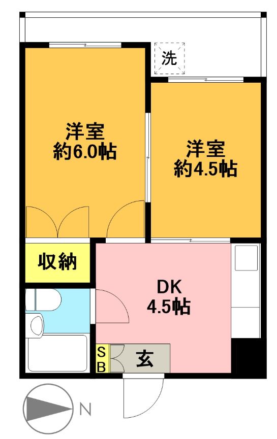 オークス明大前 202号室 間取り