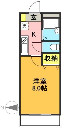 メゾン・ド・キアラ 102号室 間取り