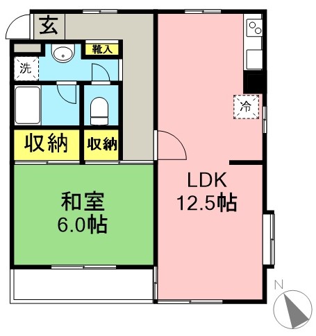クレル洸雙 202号室 間取り