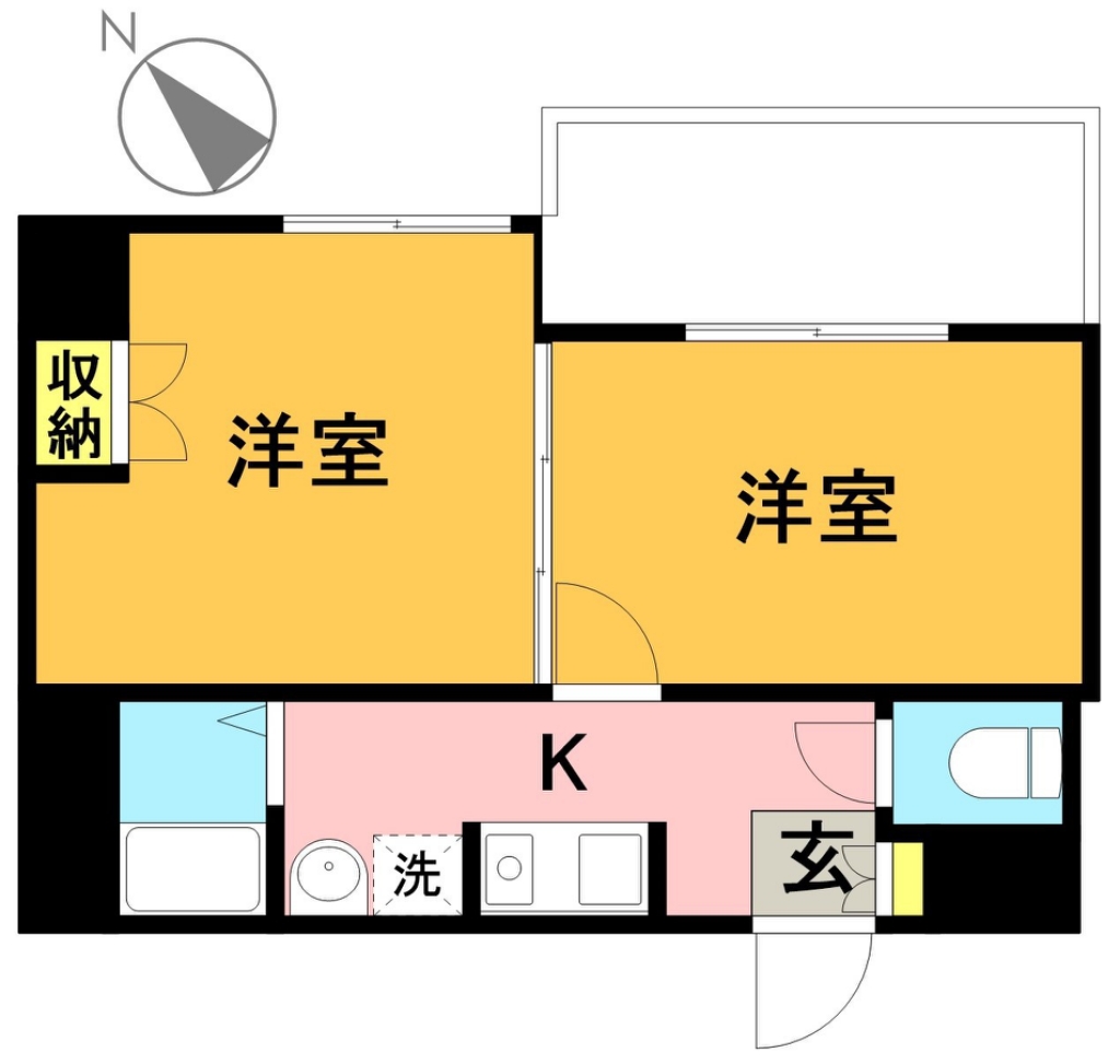 エスコート代田橋 302号室 間取り
