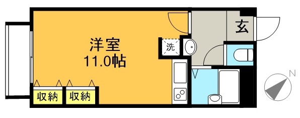 松原ハウス 4-B号室 間取り