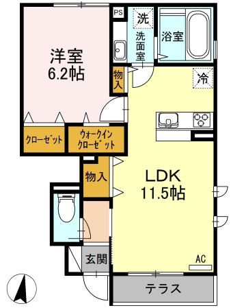 さくらフラット 103号室 間取り